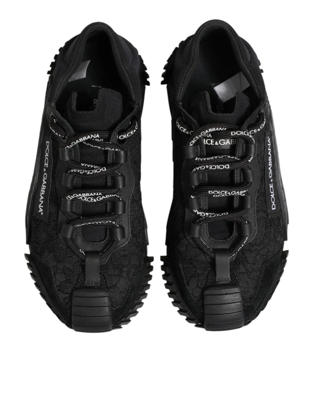 Dolce & Gabbana Black Logo Lace Low Top NS1 Sneakers Shoes - EU36.5/US6