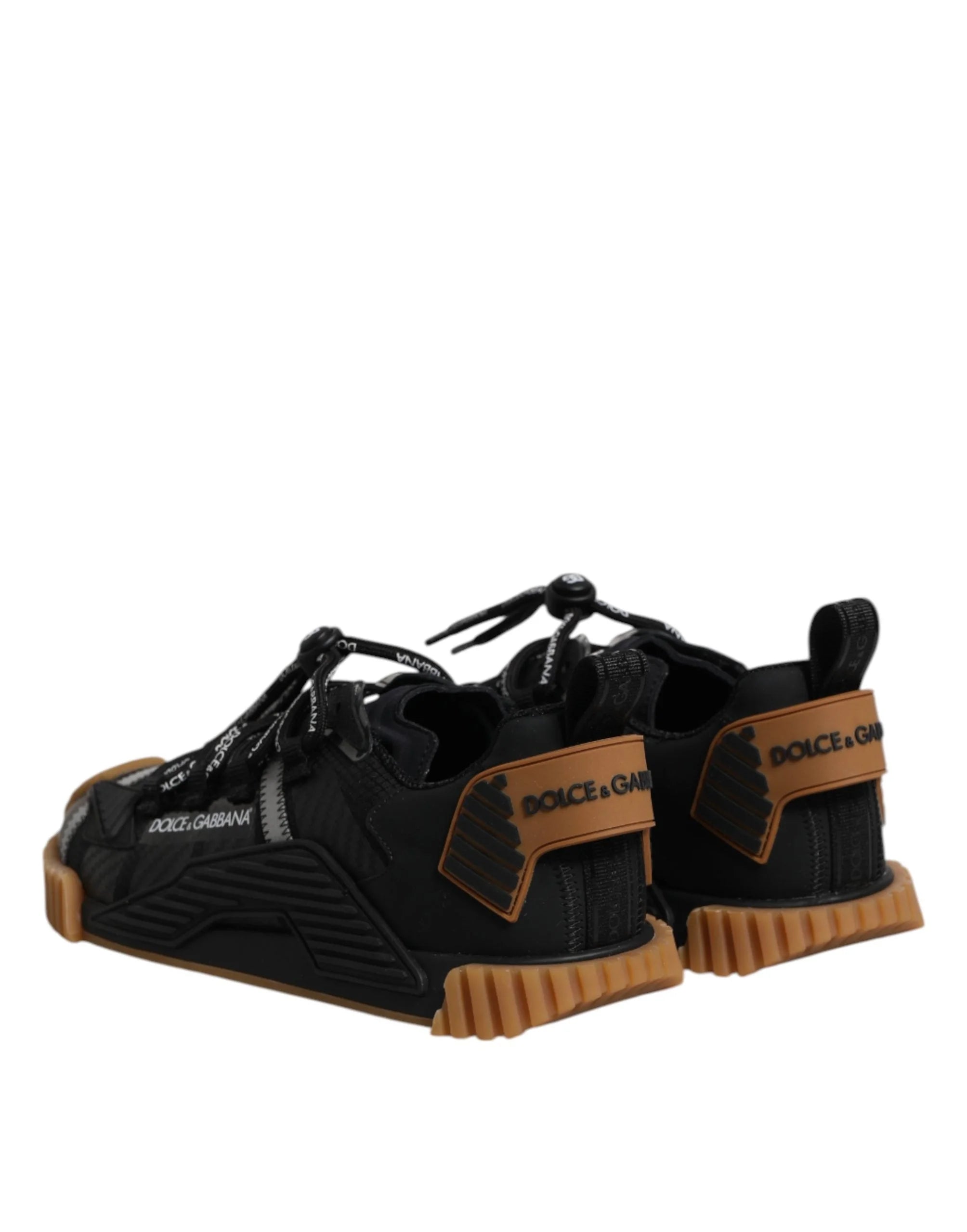 Dolce & Gabbana Svarta Sneakers med Logotyp och Snörning - Sneakers