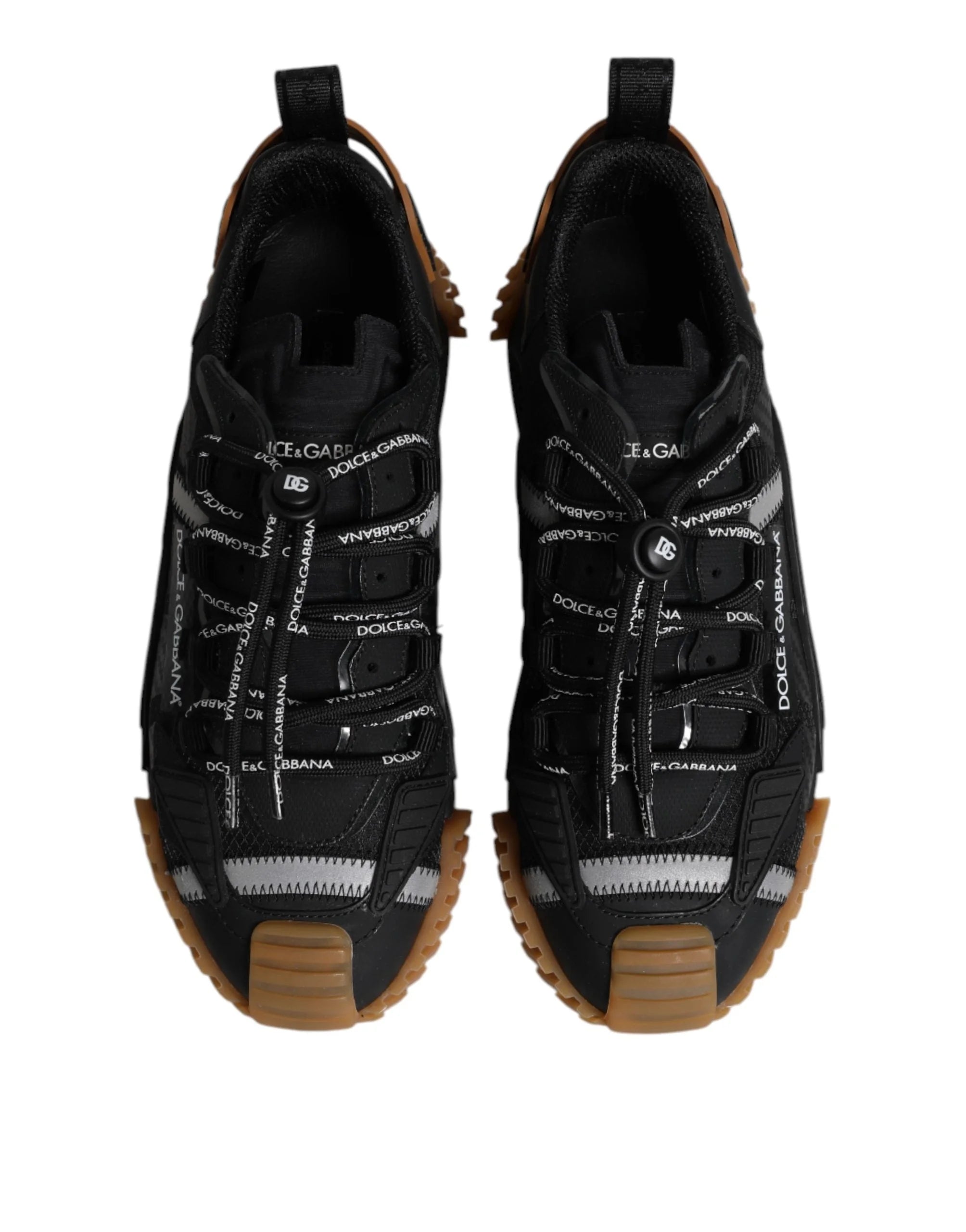 Dolce & Gabbana Svarta Sneakers med Logotyp och Snörning - Sneakers