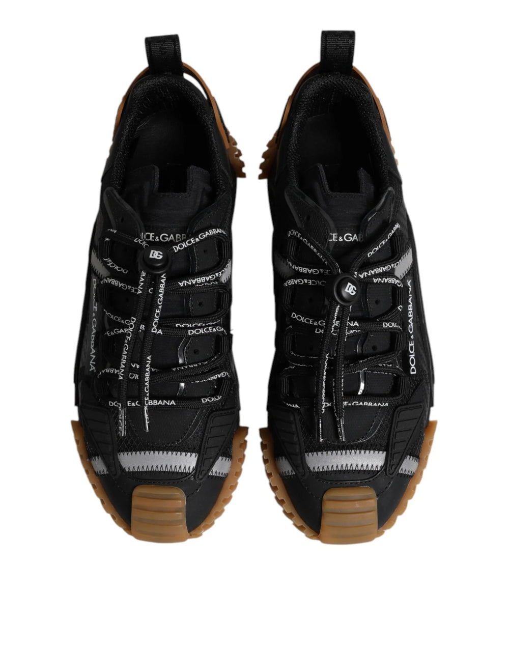 Dolce & Gabbana Svarta Sneakers med Logotyp och Snörning - Sneakers