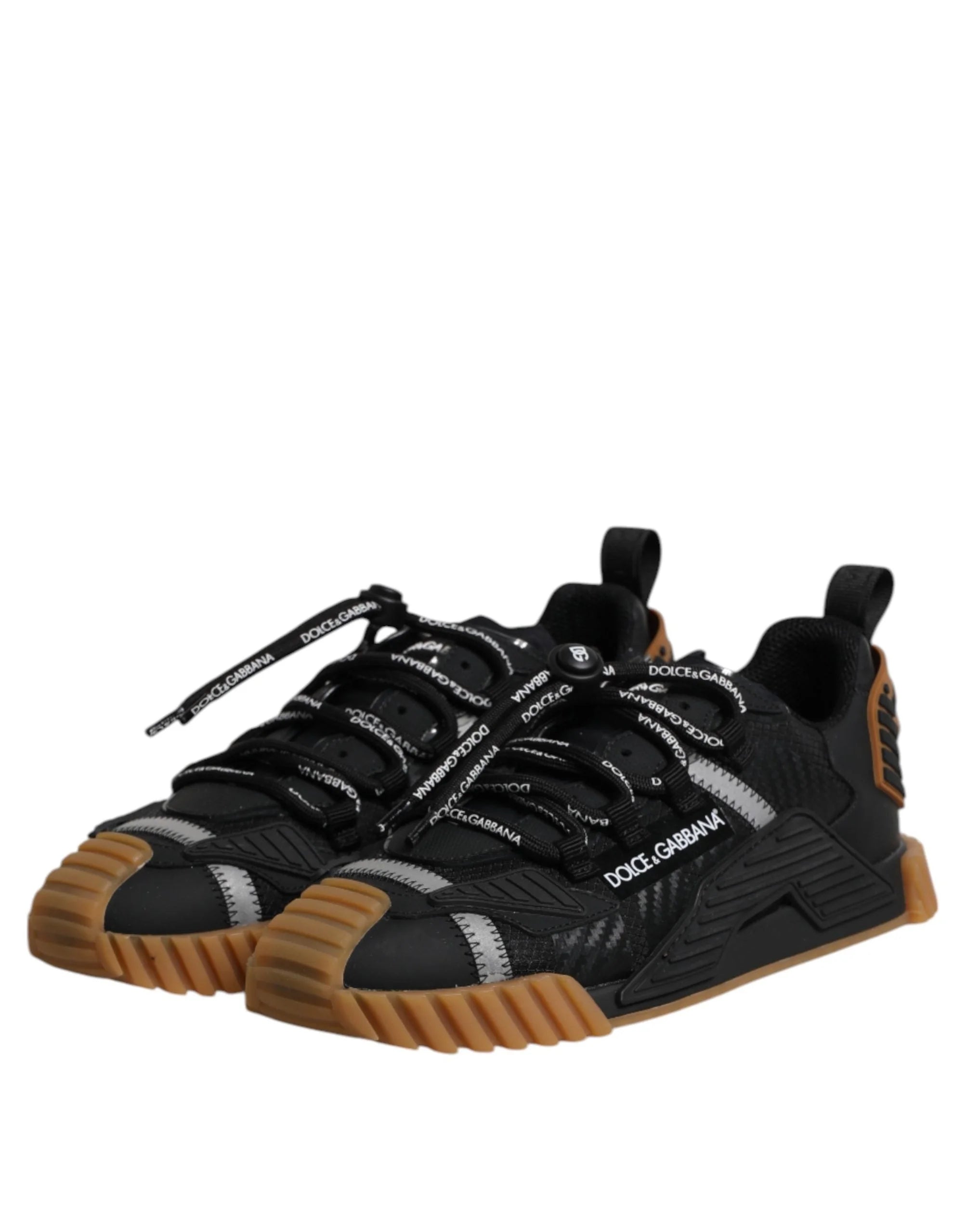 Dolce & Gabbana Svarta Sneakers med Logotyp och Snörning - Sneakers
