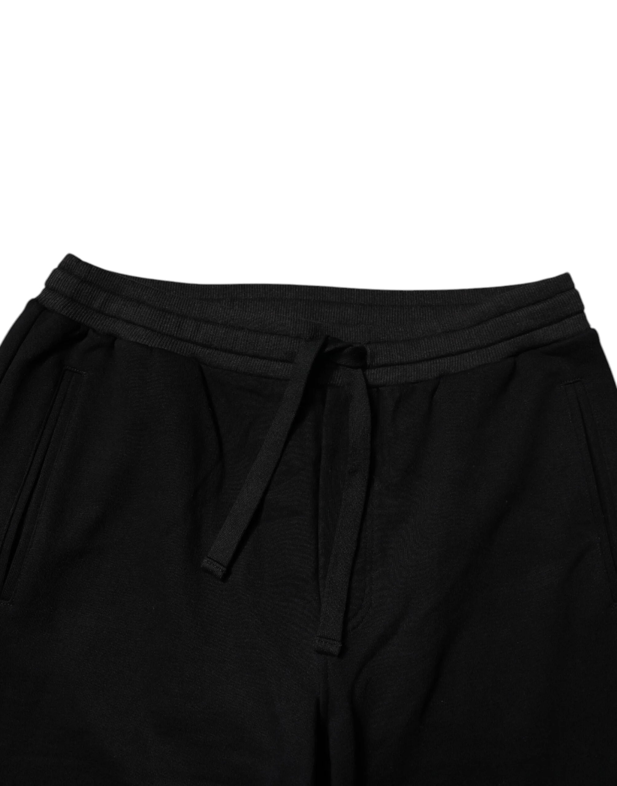 Dolce & Gabbana Black Logo Men Jogger Cotton Sweatpants Pants - IT48 | M