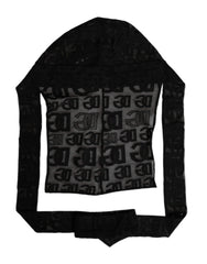 Dolce & Gabbana Black Logo Mesh Whole Head Wrap Hat - 58 cm|M - Balaclavas
