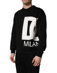Dolce & Gabbana Black Logo Milano Cotton Sweatshirt Sweater - IT44 | XS
