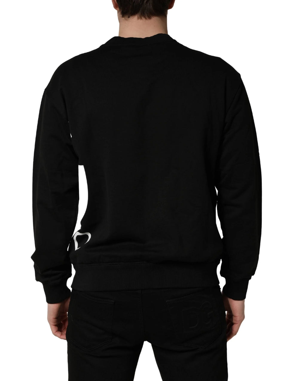 Dolce & Gabbana Black Logo Milano Cotton Sweatshirt Sweater - IT44 | XS