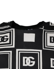 Dolce & Gabbana Black Logo Monogram Cotton Crew Neck T-shirt - IT54 | XL - T-Shirts
