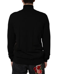 Dolce & Gabbana Black Logo Monogram Full Zip Bomber Jacket - IT50 | L - Bomber Jackets