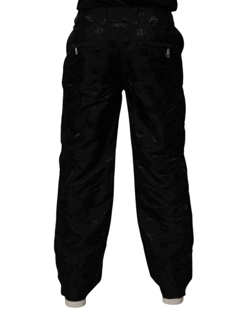 Dolce & Gabbana Black Logo Monogram Straight Pants - IT48 | M - Trousers