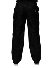 Dolce & Gabbana Black Logo Monogram Straight Pants - IT48 | M - Trousers