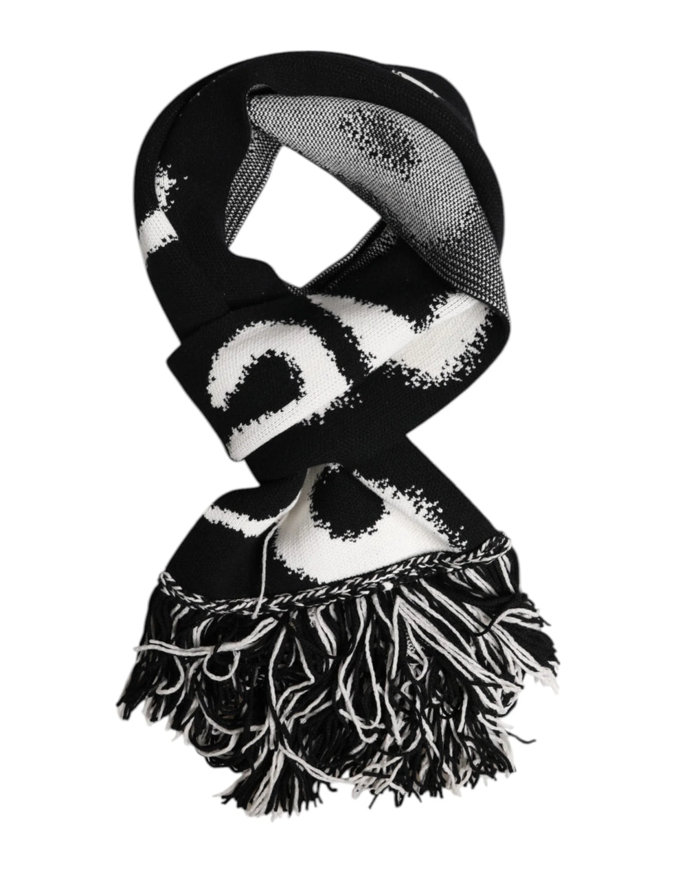 Dolce & Gabbana Black Logo Neck Warmer Wrap Men Shawl Scarf - Scarves & Shawls