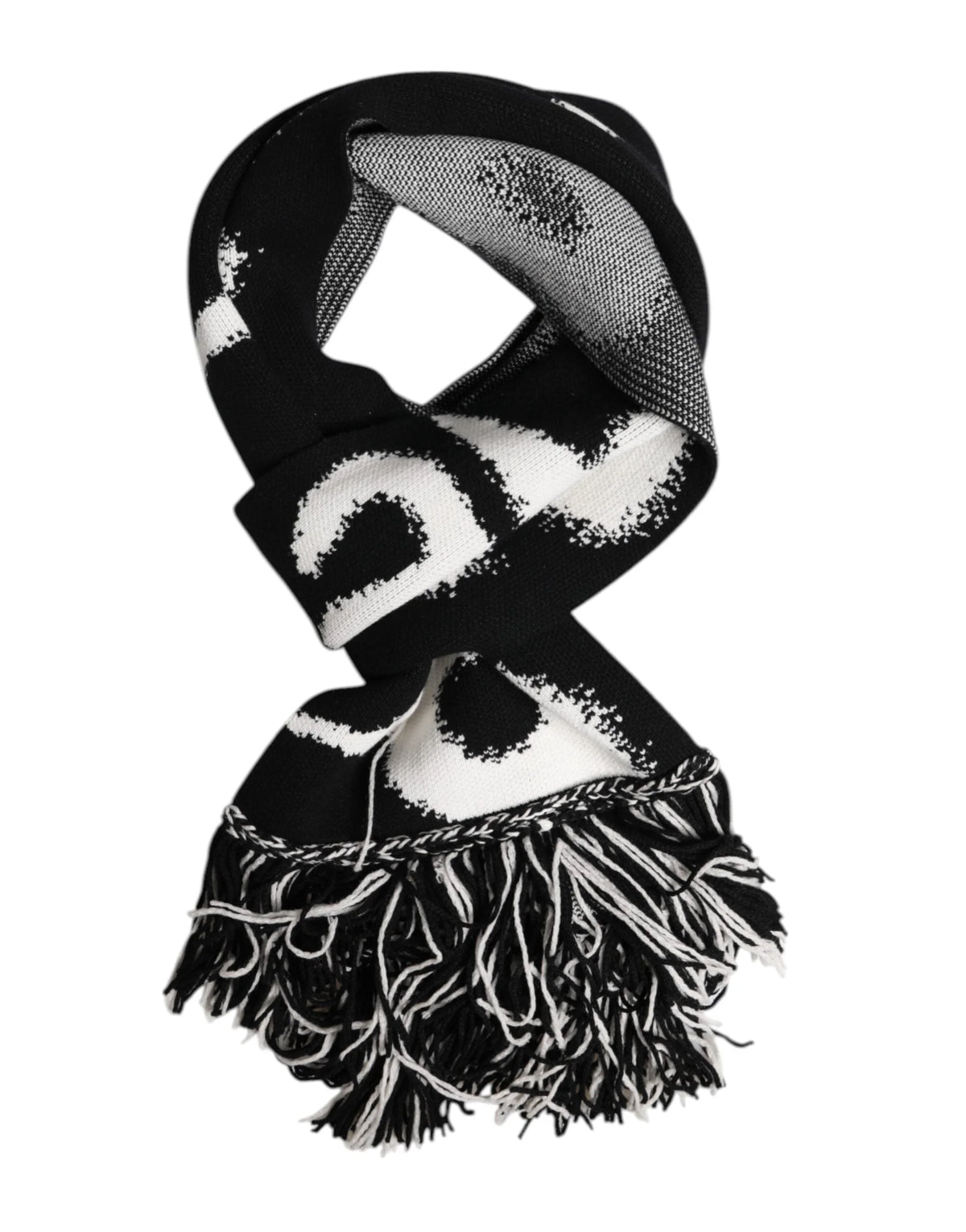 Dolce & Gabbana Black Logo Neck Warmer Wrap Men Shawl Scarf - Scarves & Shawls