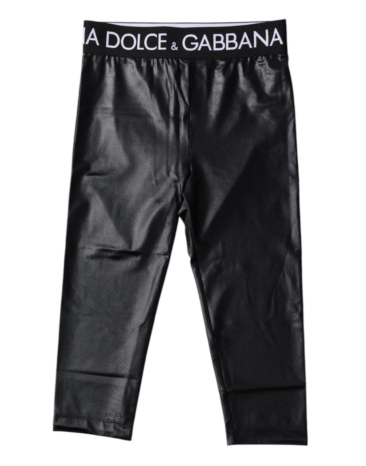 Dolce & Gabbana Black Logo Nylon Cropped Tights Pants Underwear - IT2 | S - Hosiery