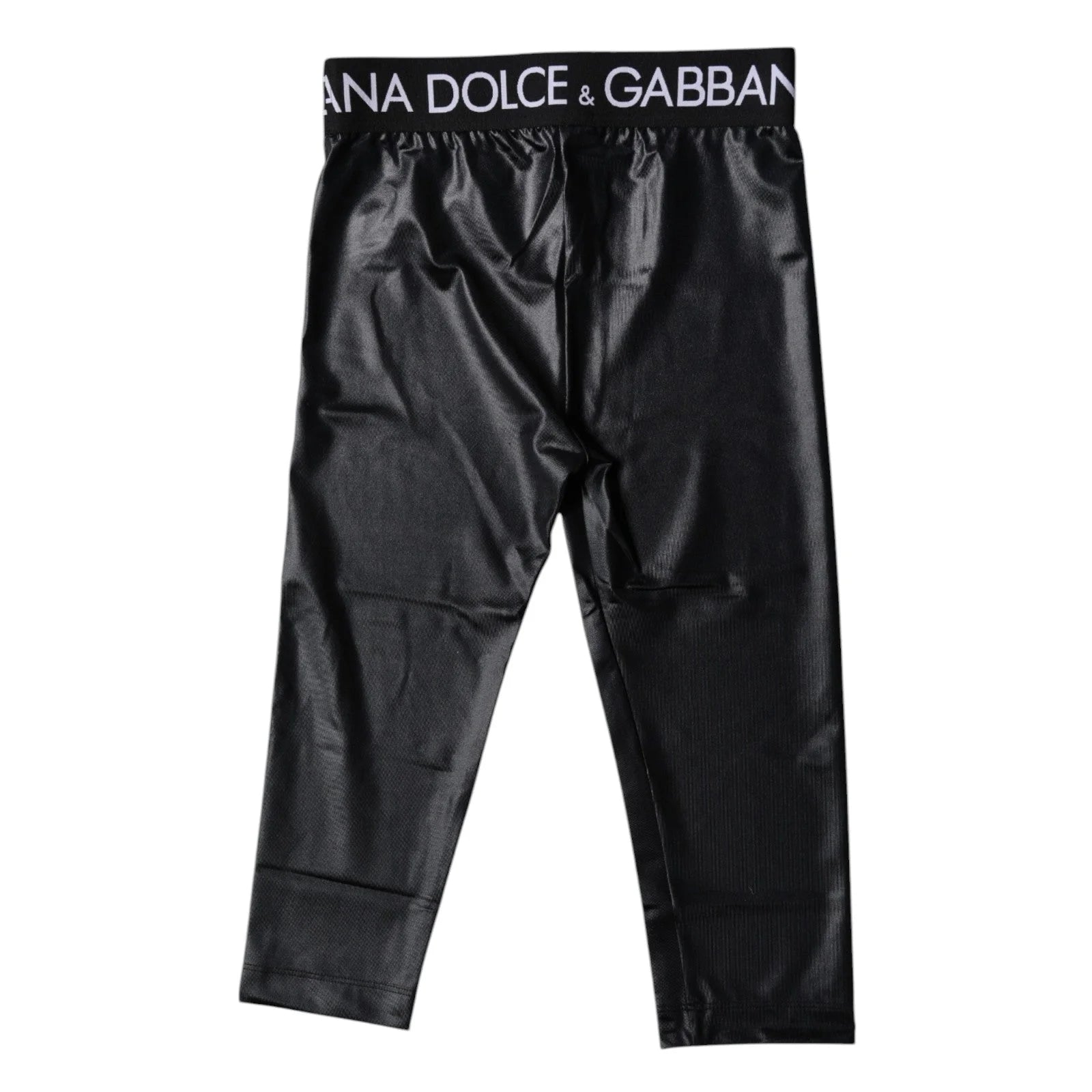 Dolce & Gabbana Black Logo Nylon Cropped Tights Pants Underwear - IT2 | S - Hosiery