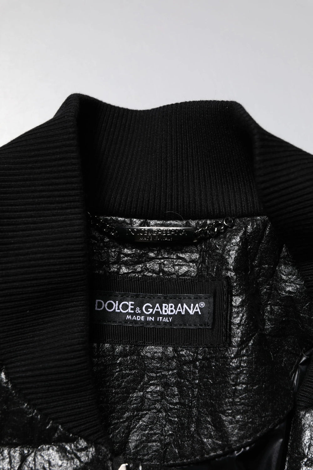 Dolce & Gabbana Black Logo Plaque Bomber Full Zipper Jacket - IT46 | S - Bomber Jackets