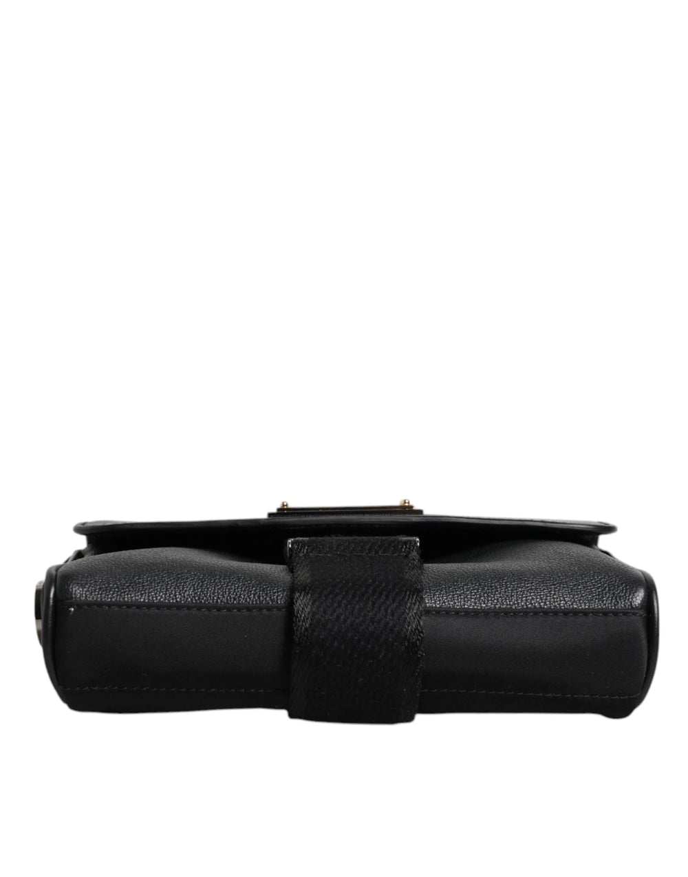 Dolce & Gabbana Black Logo Plaque Leather Buckled Shoulder Crossbody Bag - Cross Body Bags