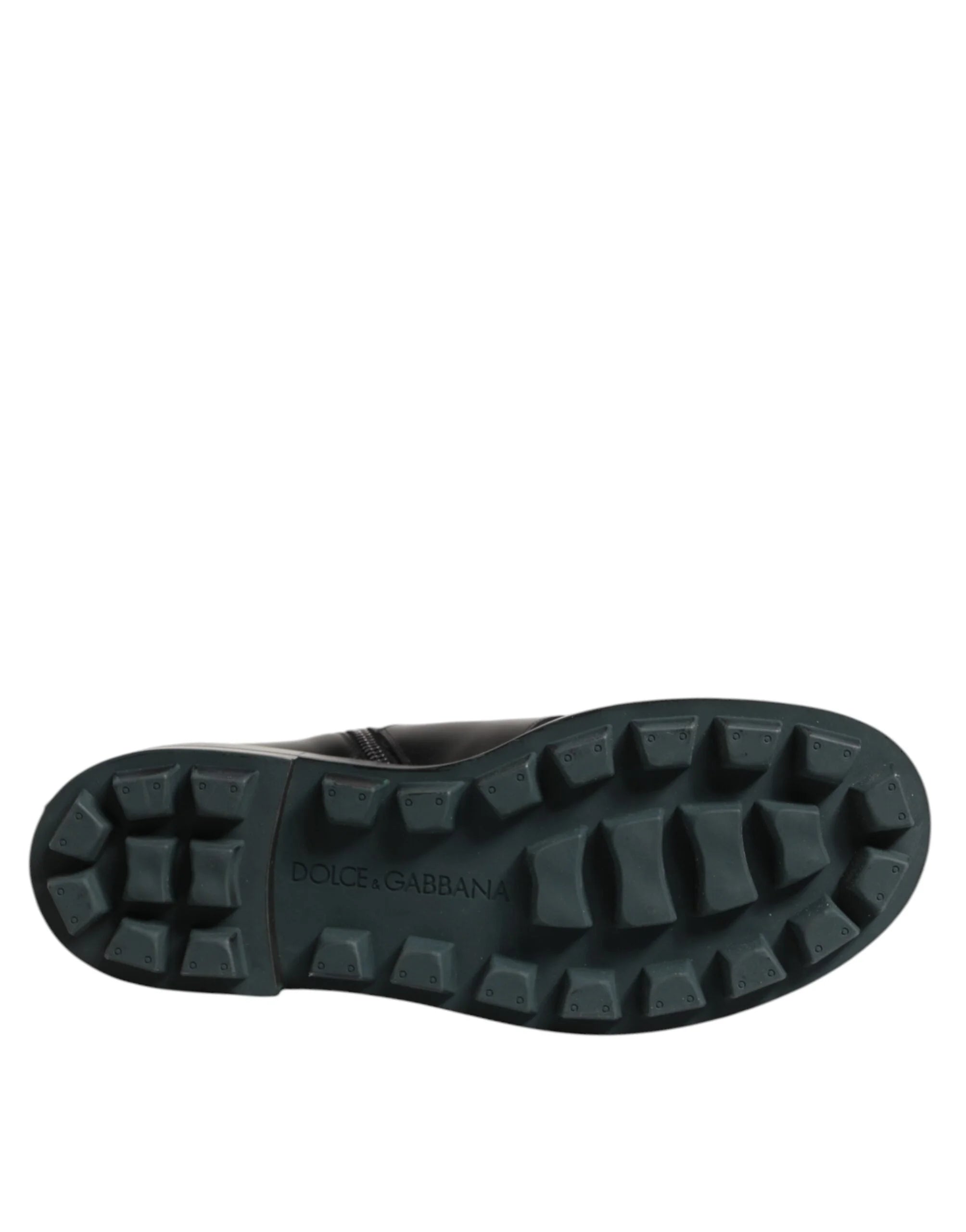 Dolce & Gabbana Black Logo Plaque Mid Calf Biker Boots Shoes - EU44/US11 - Boots