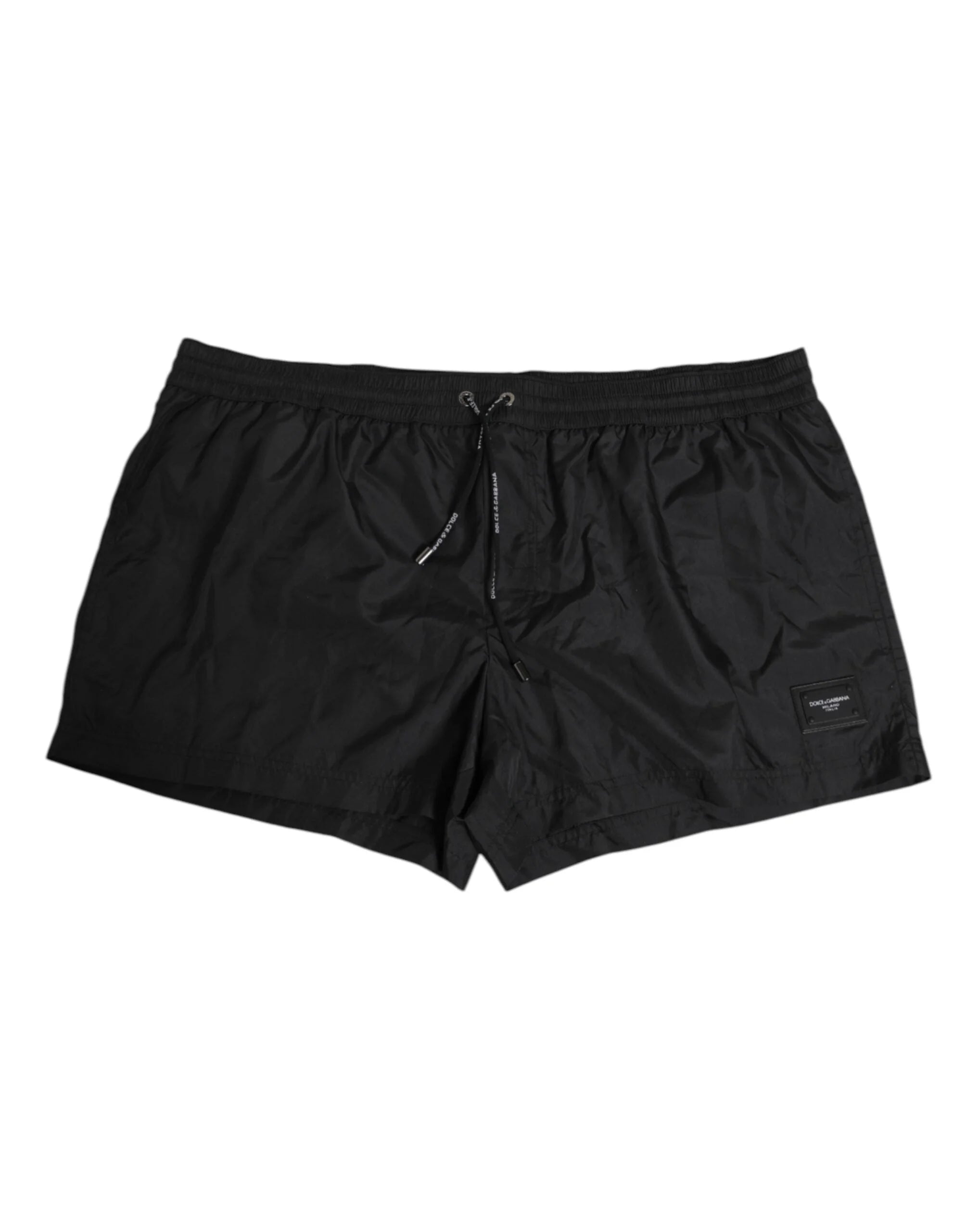 Dolce & Gabbana Black Logo Polyester Beachwear Shorts Swimwear - Swim Boxers