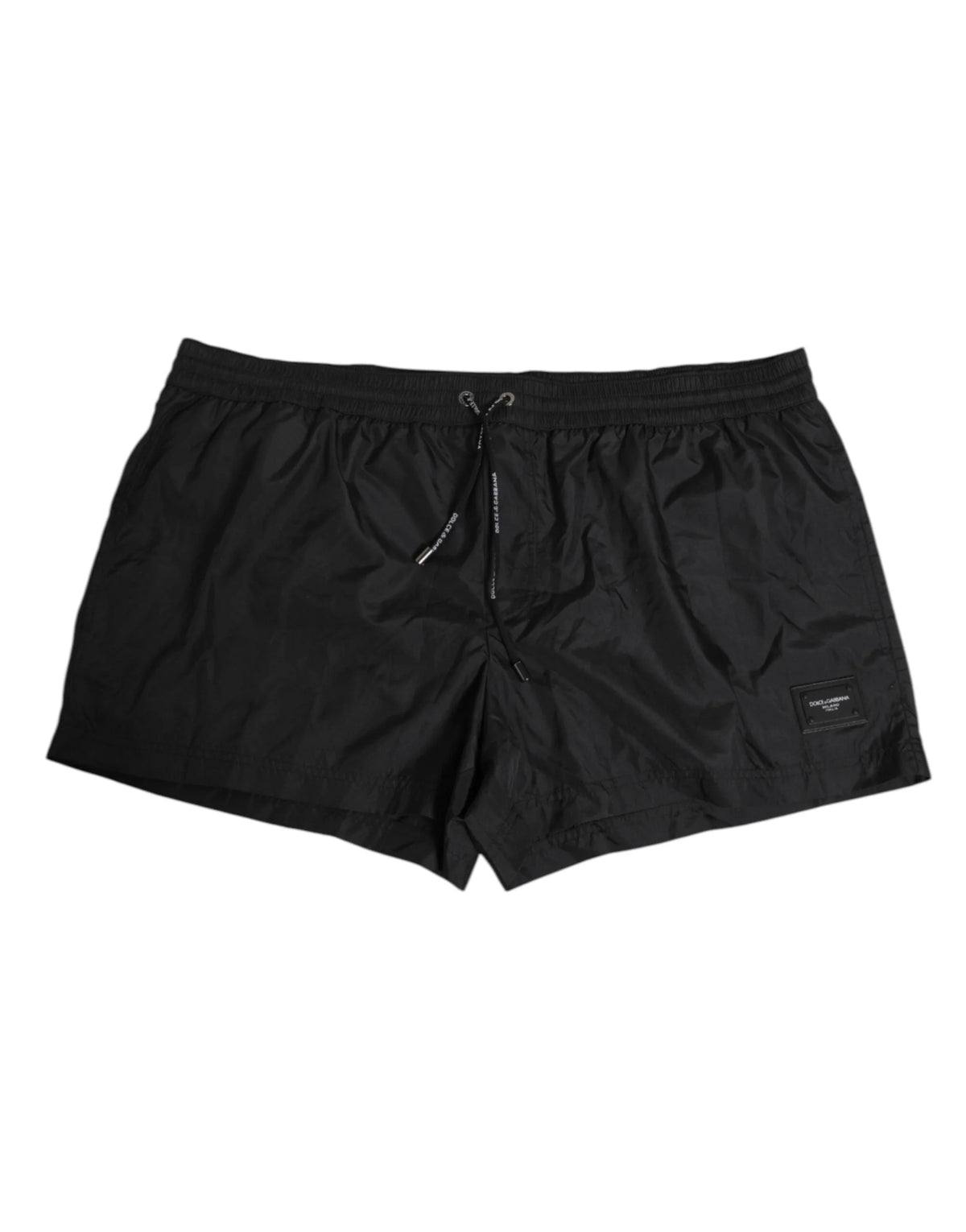 Dolce & Gabbana Black Logo Polyester Beachwear Shorts Swimwear - Swim Boxers