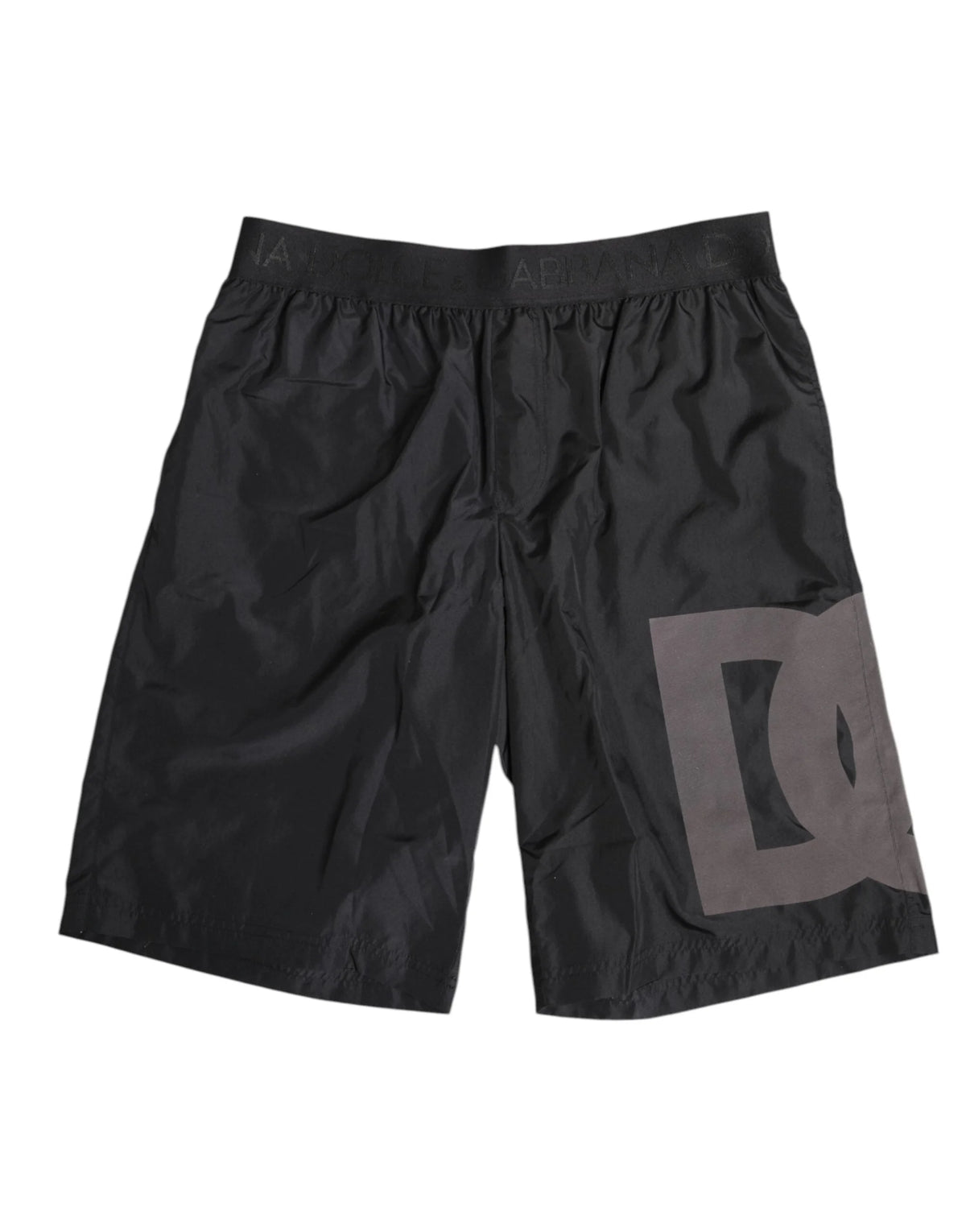 Dolce & Gabbana Black Logo Print Beachwear Men Shorts Swimwear - IT4 | S - Swim Boxers