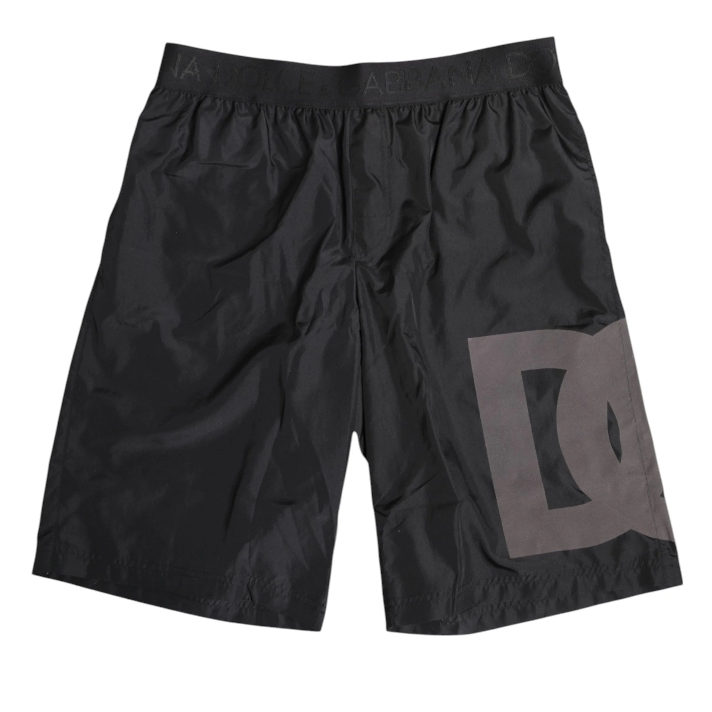 Dolce & Gabbana Black Logo Print Beachwear Men Shorts Swimwear - IT4 | S - Swim Boxers