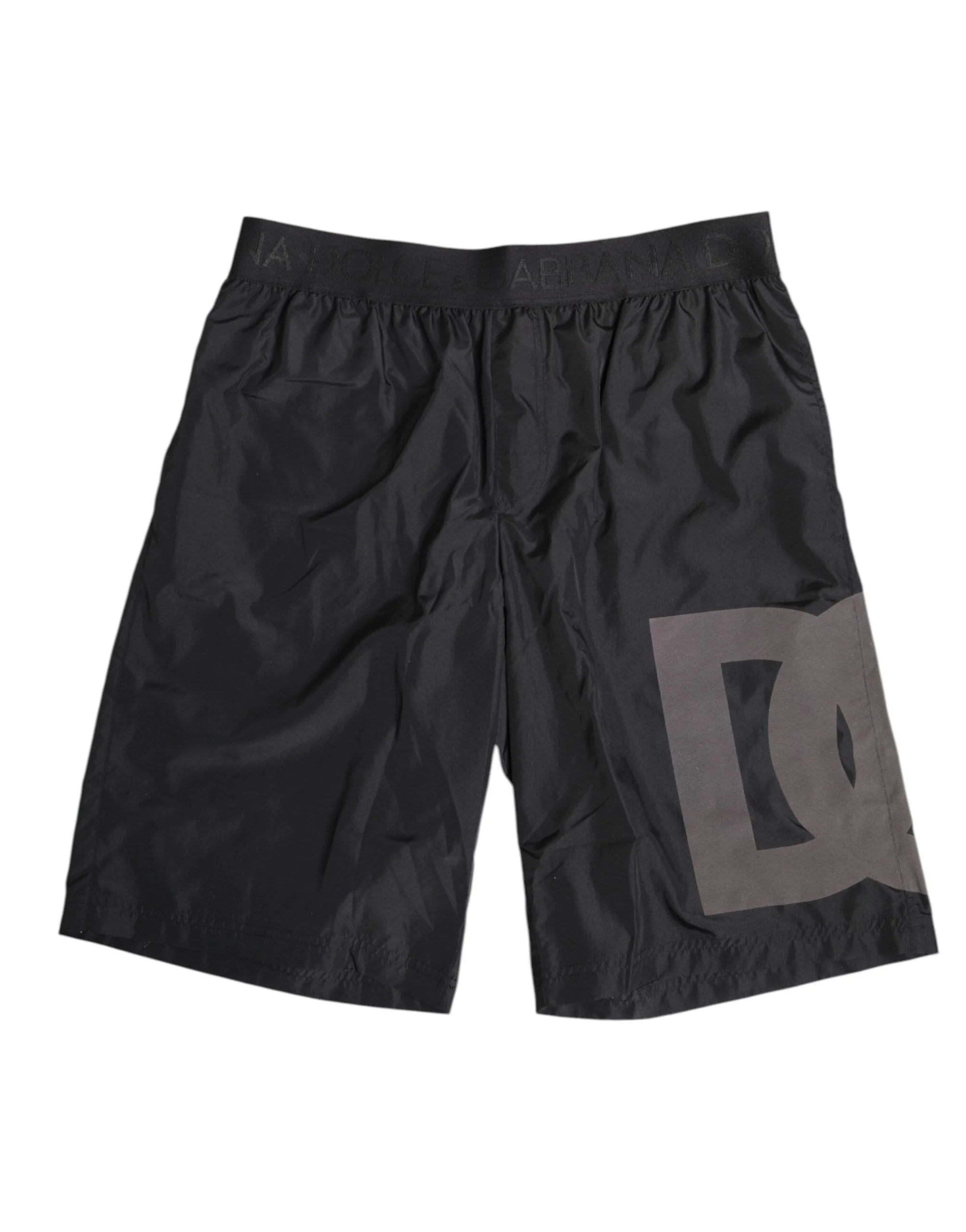 Dolce & Gabbana Black Logo Print Beachwear Men Shorts Swimwear - IT4 | S - Swim Boxers