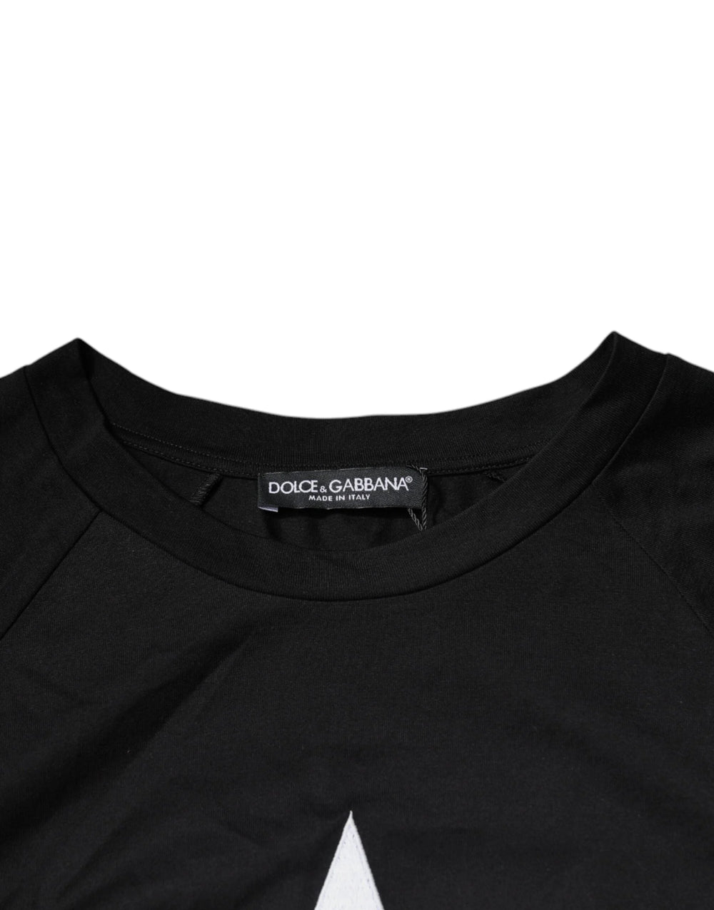 Dolce & Gabbana Black Logo Print Cotton Crew Neck T-shirt - IT52 | XL - T-Shirts