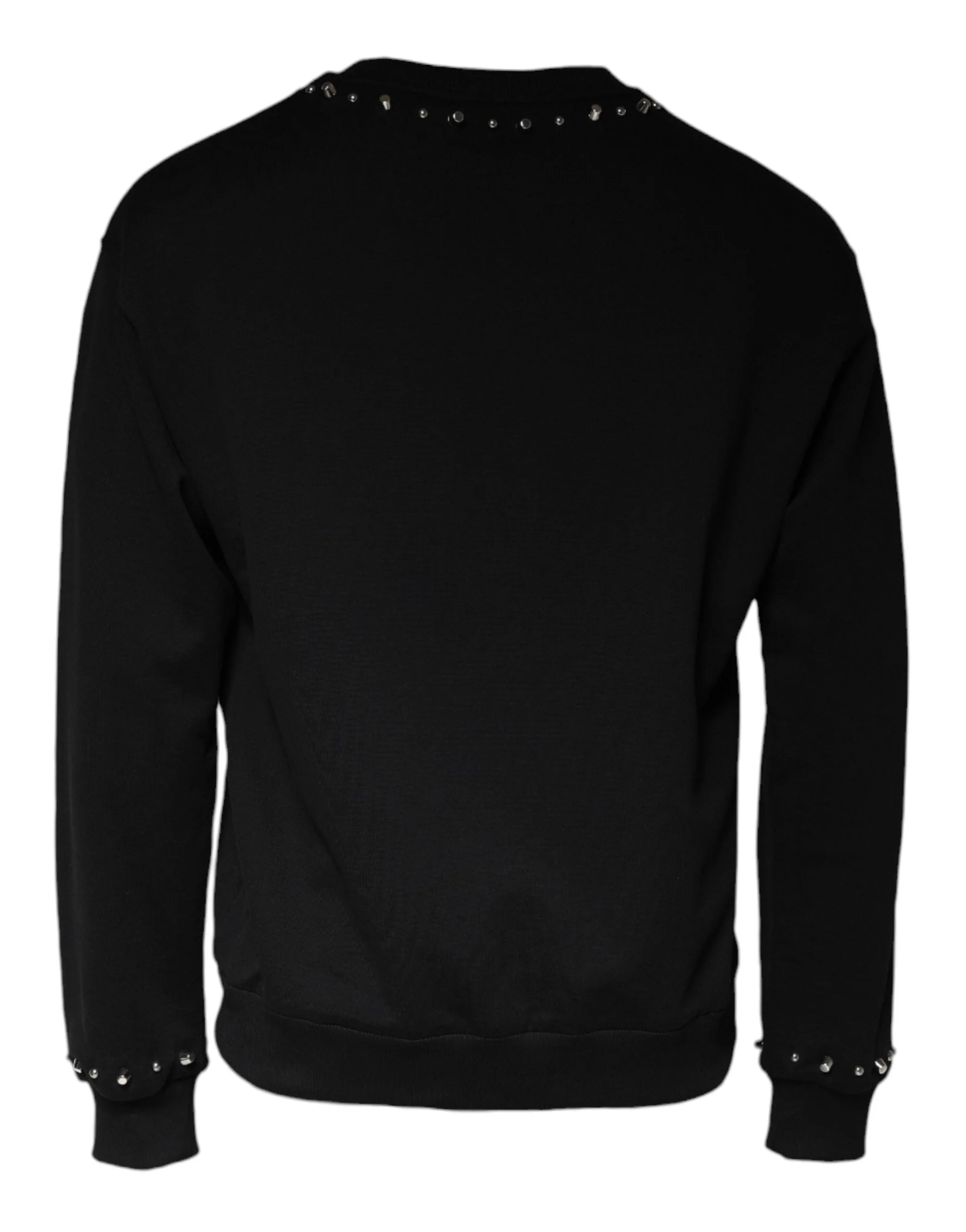 Dolce & Gabbana Black Logo Stud Pullover Sweatshirt Sweater - Sweatshirts