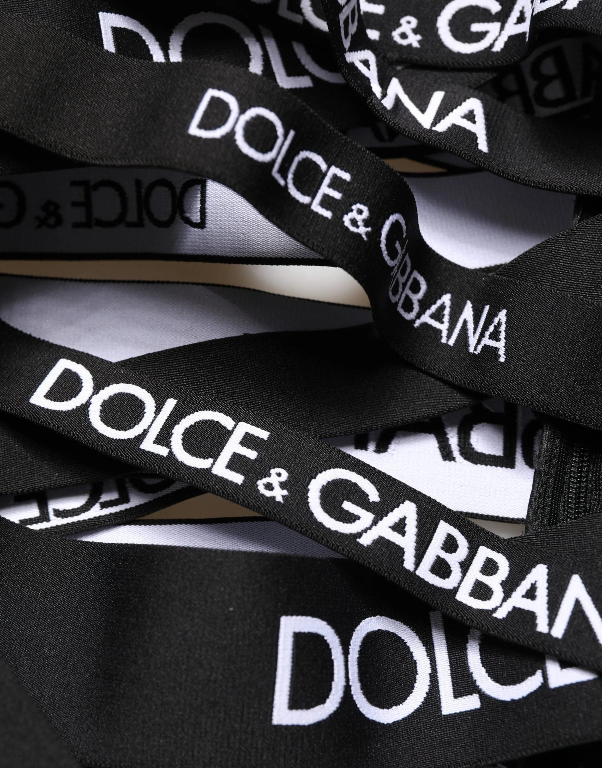 Dolce & Gabbana Black Logo Tape Cut Out Skinny High Waist Pants - IT40|S