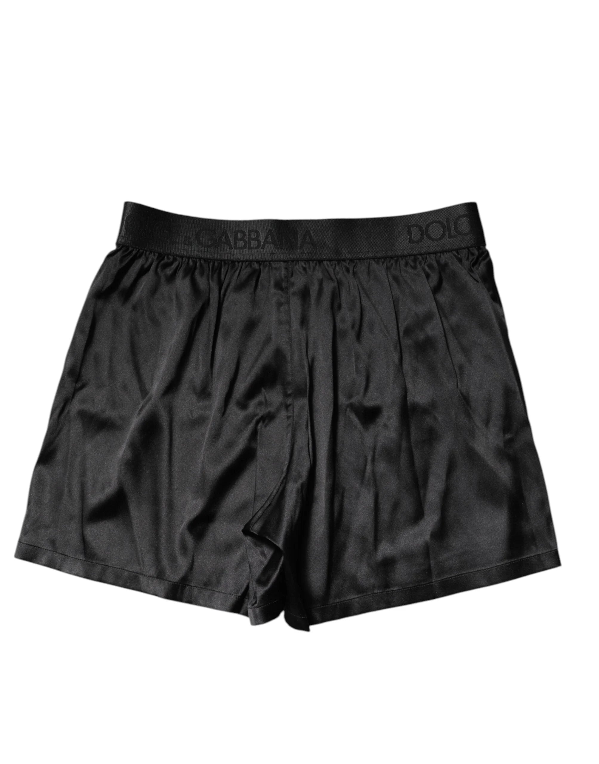 Dolce & Gabbana Black Logo Waist Regular Boxer Shorts Underwear - IT4 | S - Boxer Shorts
