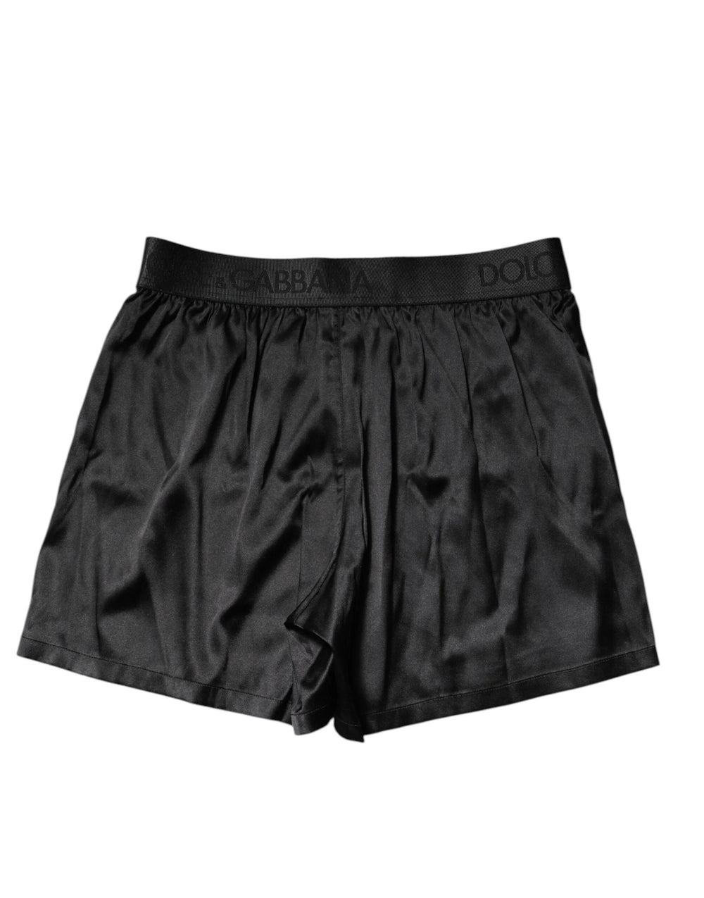 Dolce & Gabbana Black Logo Waist Regular Boxer Shorts Underwear - IT4 | S - Boxer Shorts