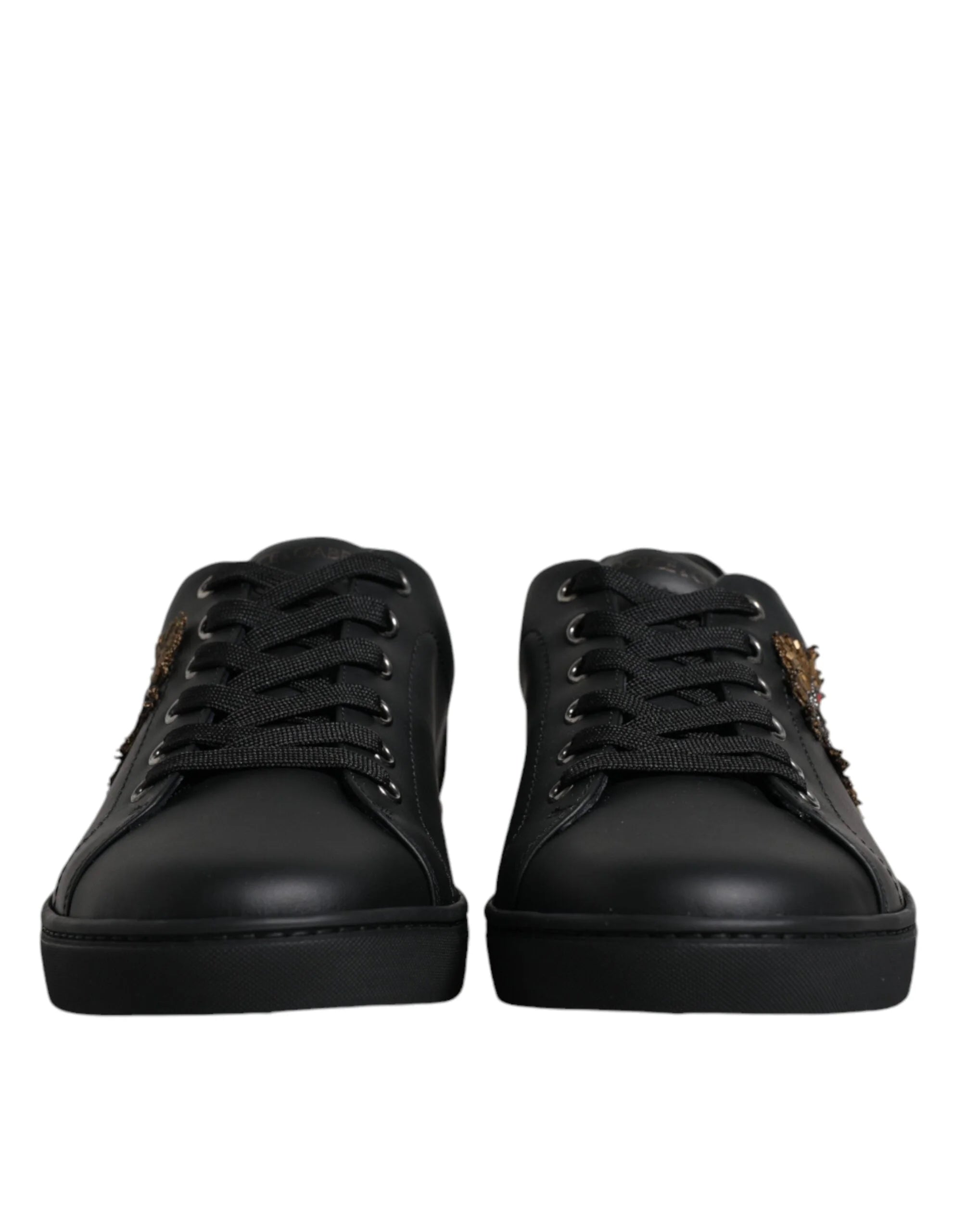 Dolce & Gabbana Black London Sacred Heart Men Sneakers Shoes - Sneakers