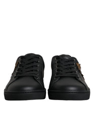 Dolce & Gabbana Black London Sacred Heart Men Sneakers Shoes - Sneakers