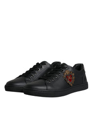 Dolce & Gabbana Black London Sacred Heart Men Sneakers Shoes - Sneakers