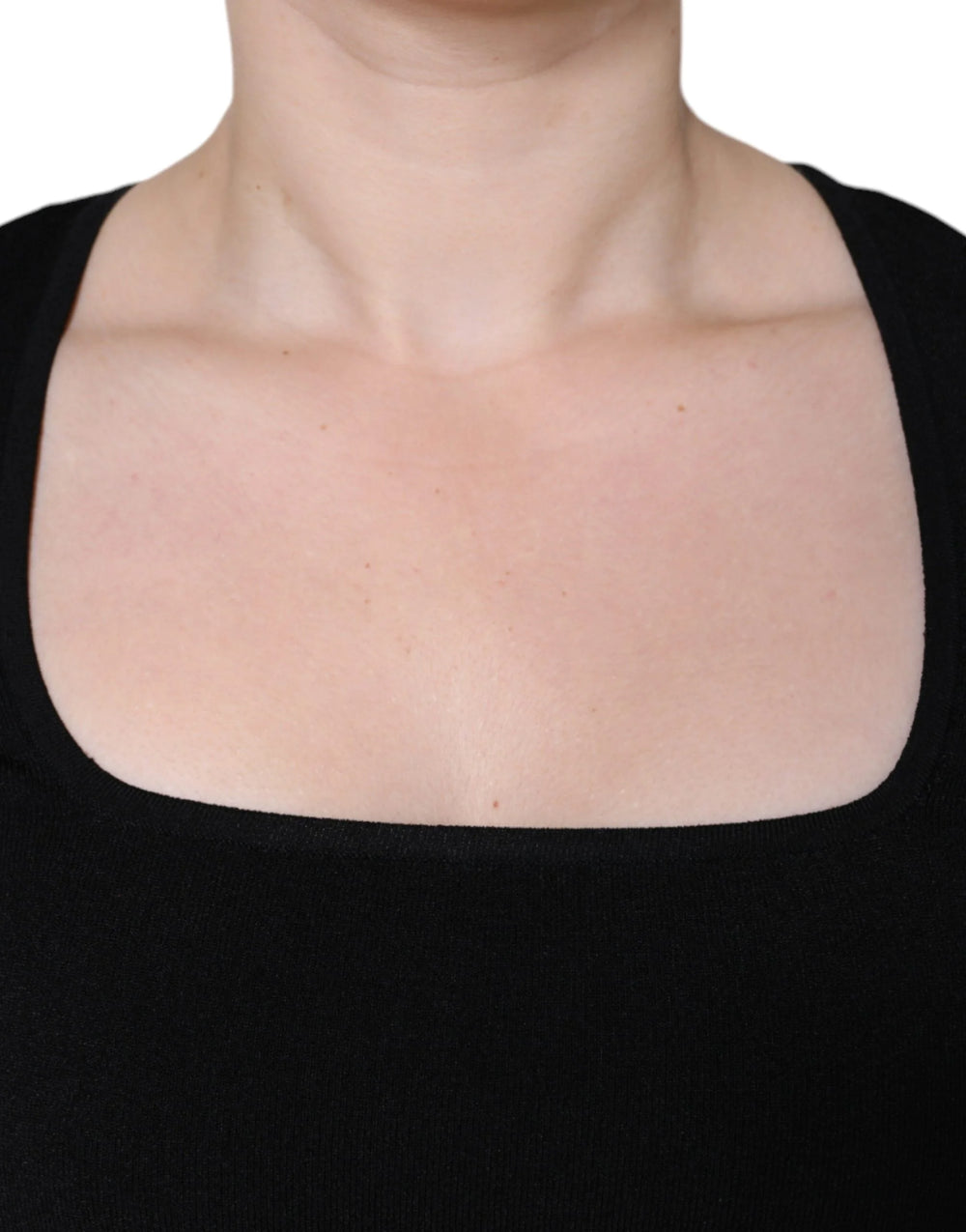 Dolce & Gabbana Black Long Sleeves Blouse Square Neck Top - IT40|S - Blouses