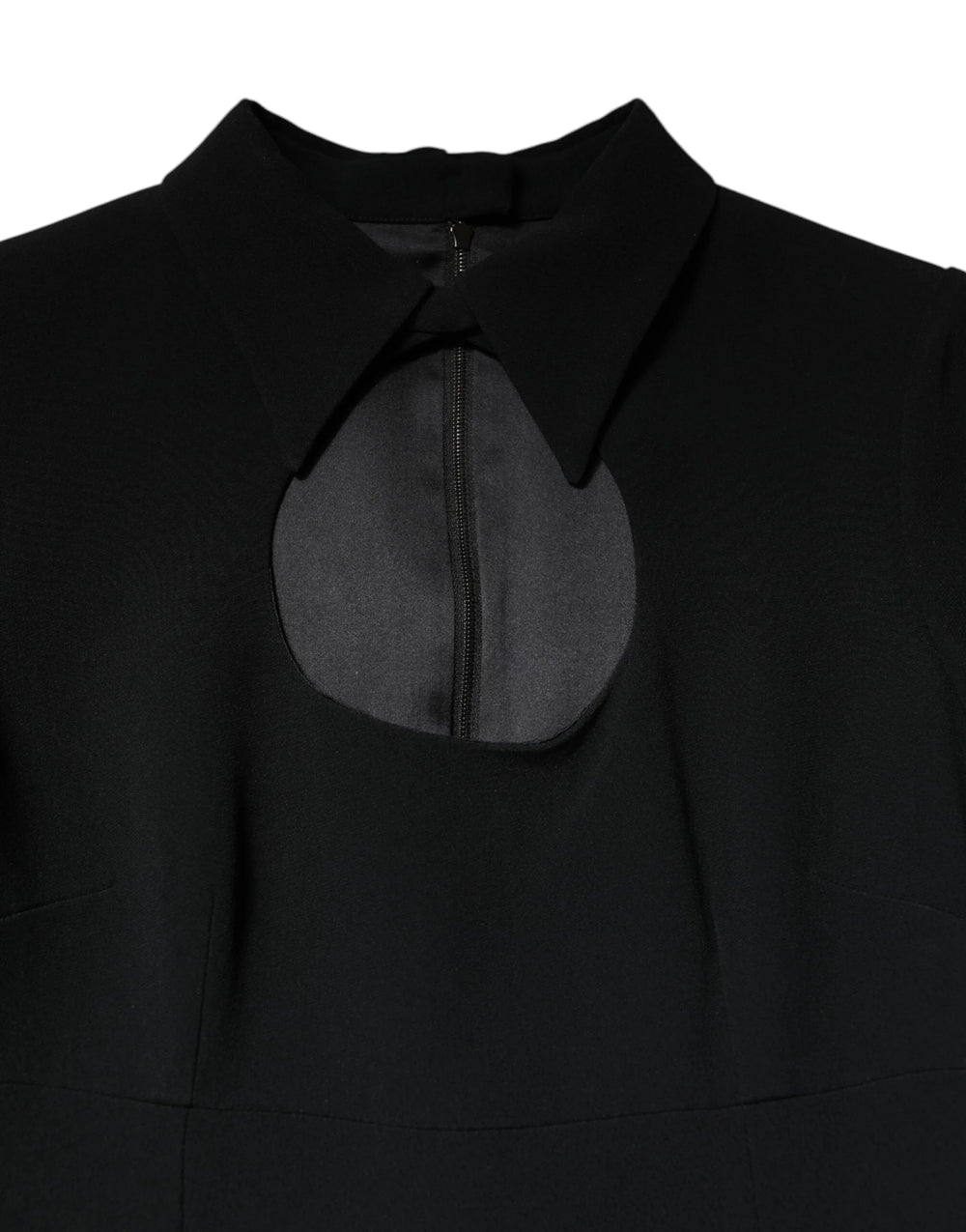 Dolce & Gabbana Black Long Sleeves Bodycon Sheath Midi Dress - IT38 | XS - Dresses