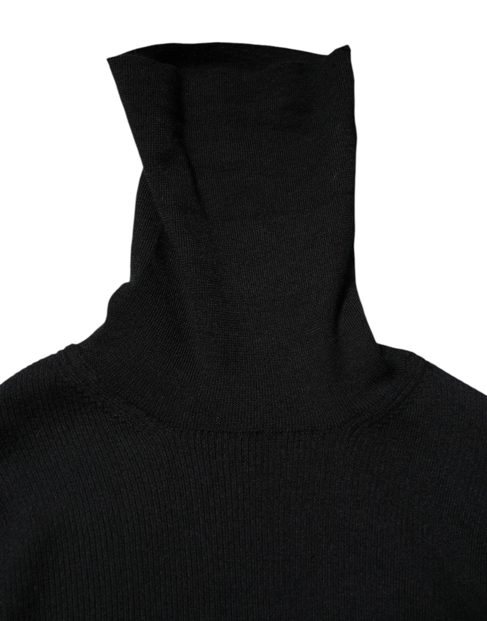 Dolce & Gabbana Black Long Sleeves Turtle Neck Mini Dress - IT36|XXS - Dresses