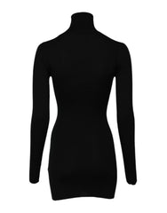 Dolce & Gabbana Black Long Sleeves Turtle Neck Mini Dress - IT36|XXS - Dresses