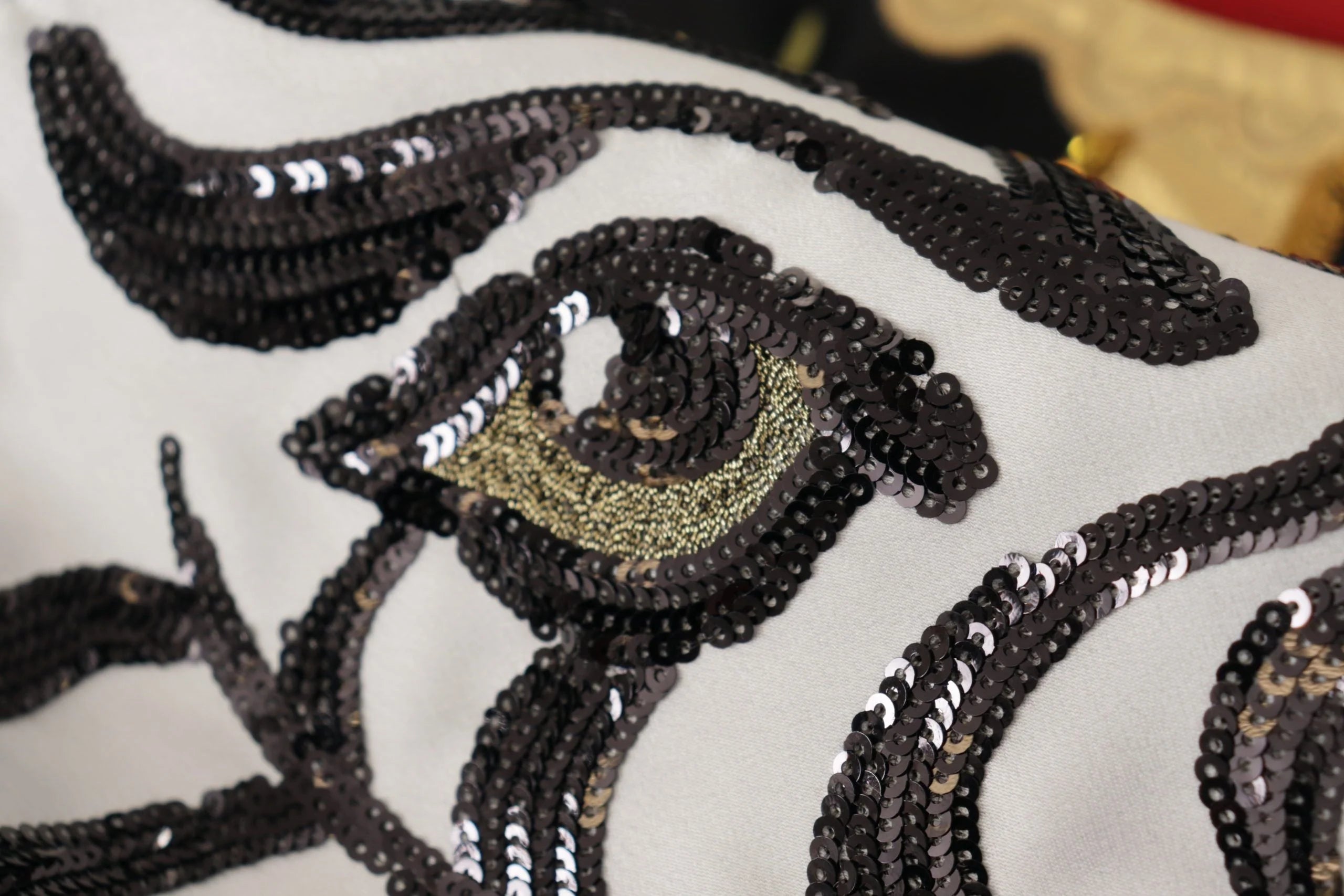 Dolce & Gabbana Black Love Clock Sequined Piano Skirt - Skirts