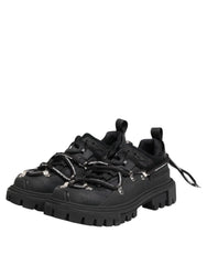 Dolce & Gabbana Black Low Top Lace Up Trekking Sneakers Shoes - Sneakers
