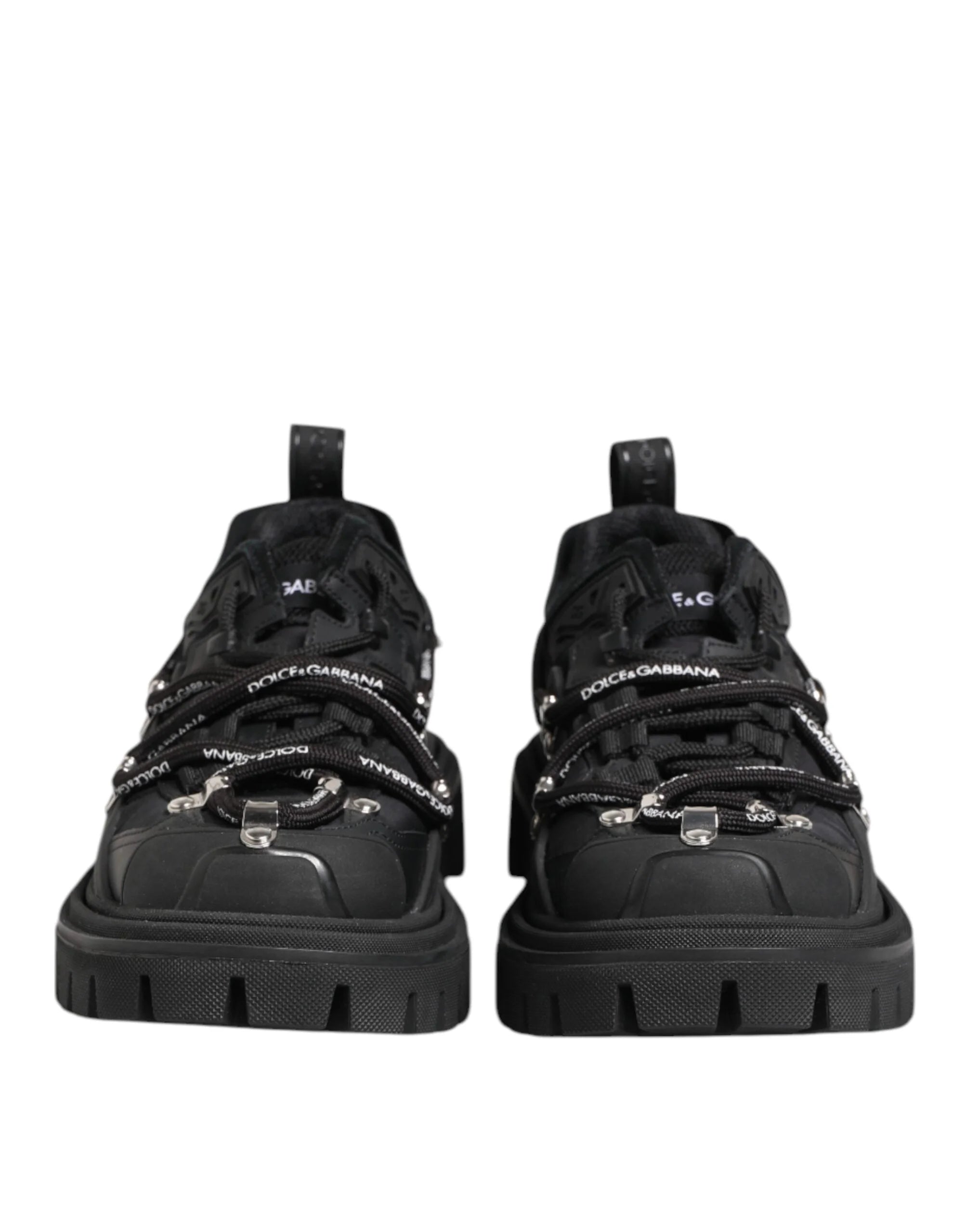 Dolce & Gabbana Black Low Top Lace Up Trekking Sneakers Shoes - Sneakers