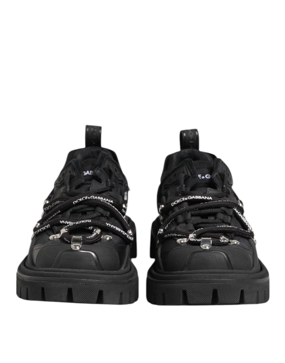 Dolce & Gabbana Black Low Top Lace Up Trekking Sneakers Shoes - Sneakers