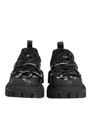 Dolce & Gabbana Black Low Top Lace Up Trekking Sneakers Shoes - Sneakers