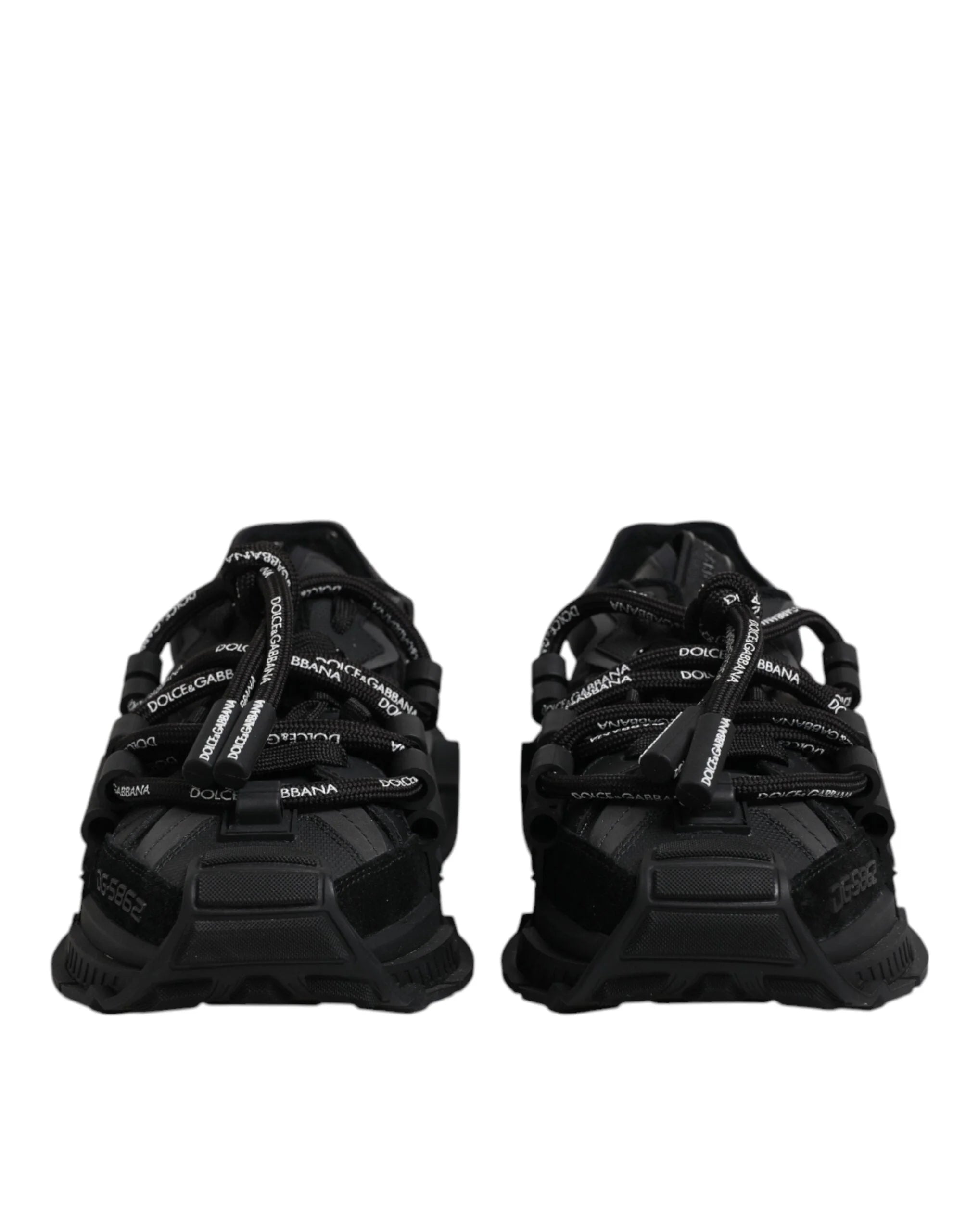 Dolce & Gabbana Black Low Top Space Lace Up Sneakers Shoes - EU39/US6 - Sneakers