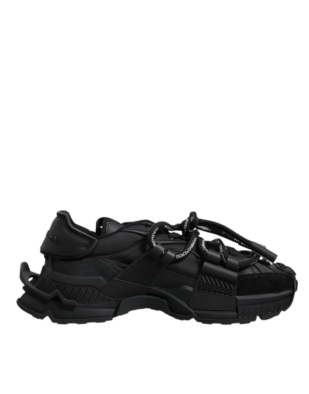 Dolce & Gabbana Black Low Top Space Lace Up Sneakers Shoes - EU39/US6 - Sneakers