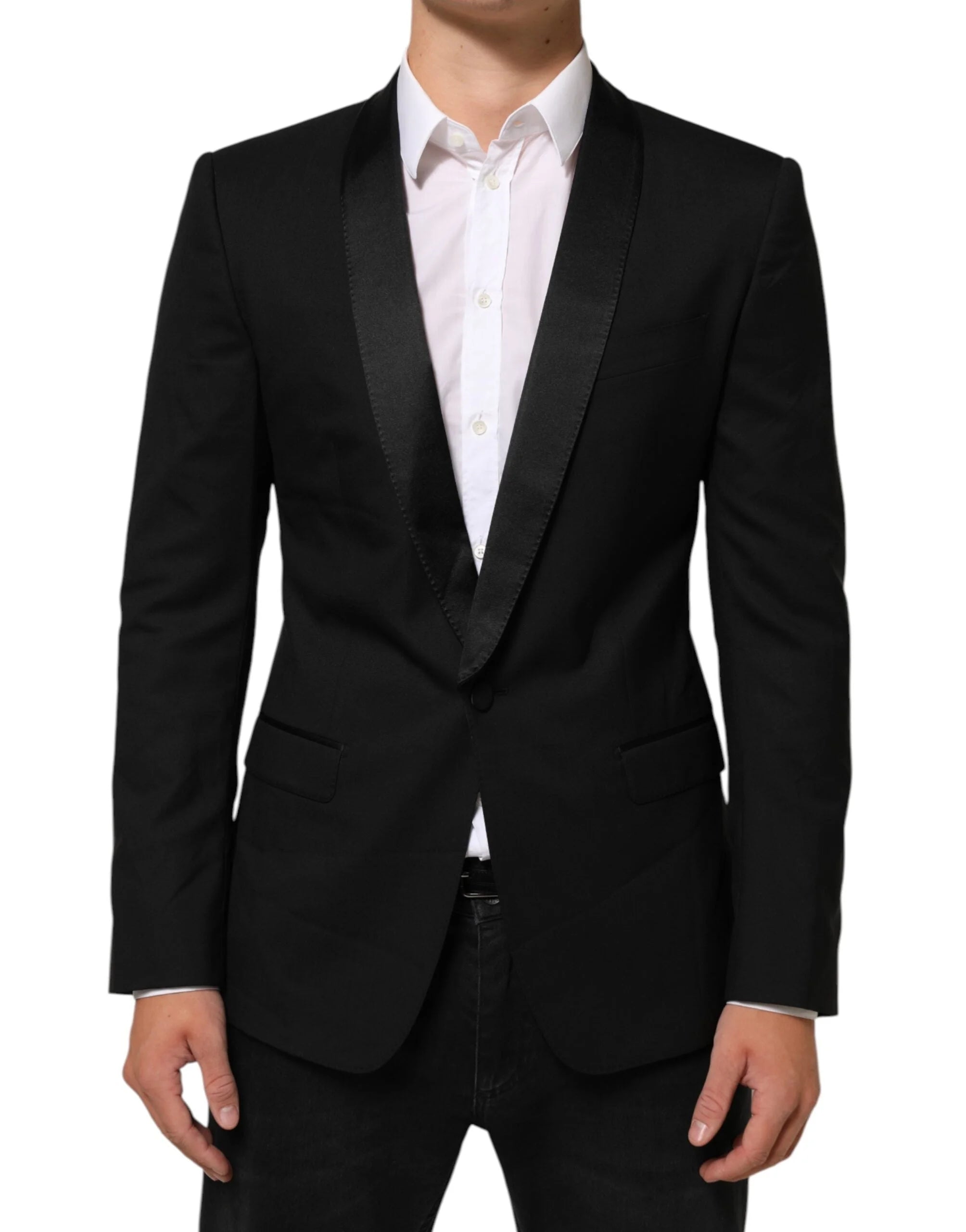 Dolce & Gabbana Black MARTINI 1 Button Suit Jacket Blazer - IT48 | M - Sport Jackets