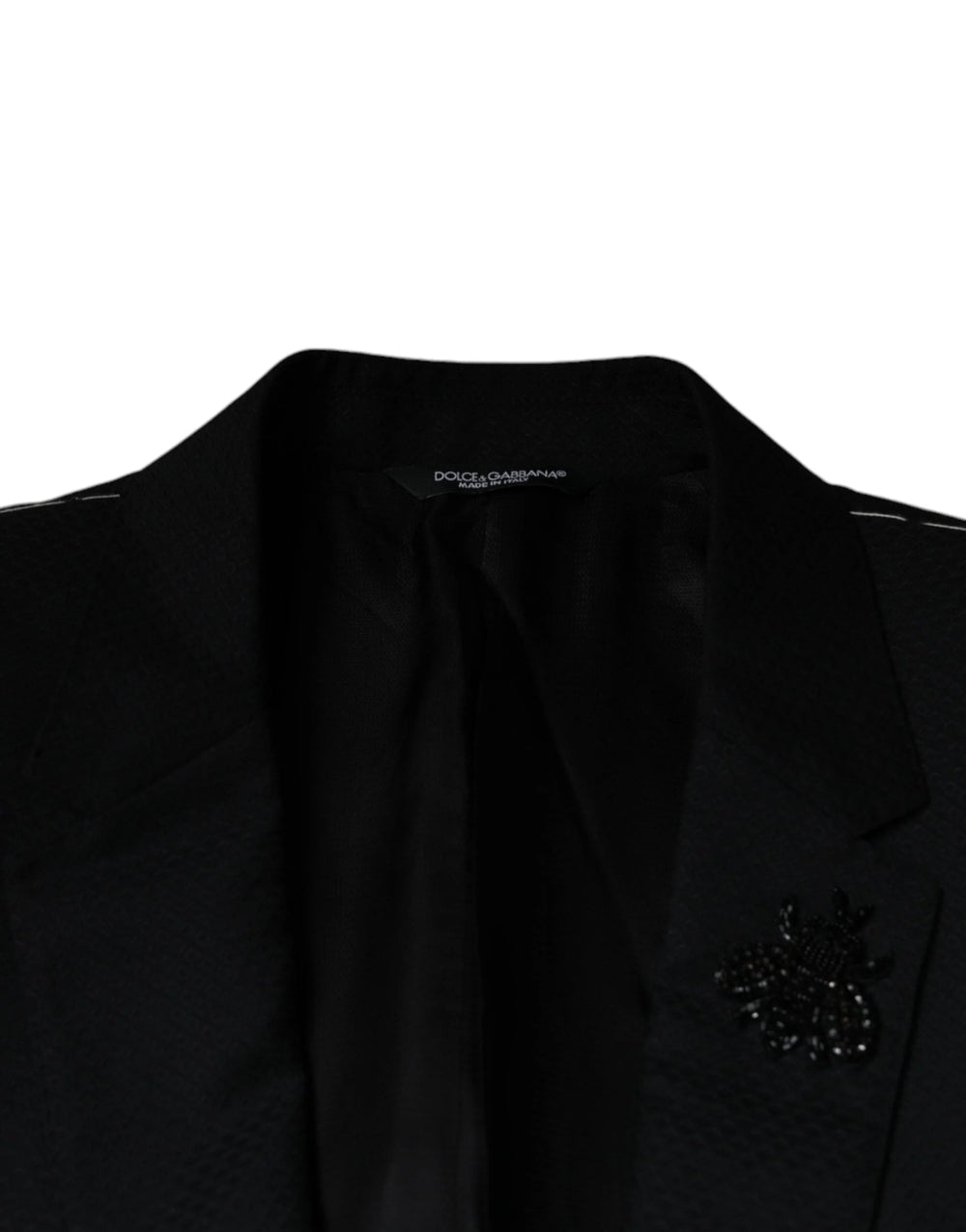 Dolce & Gabbana Black MARTINI Bee Single Breasted Blazer - IT46 | S - Sport Jackets