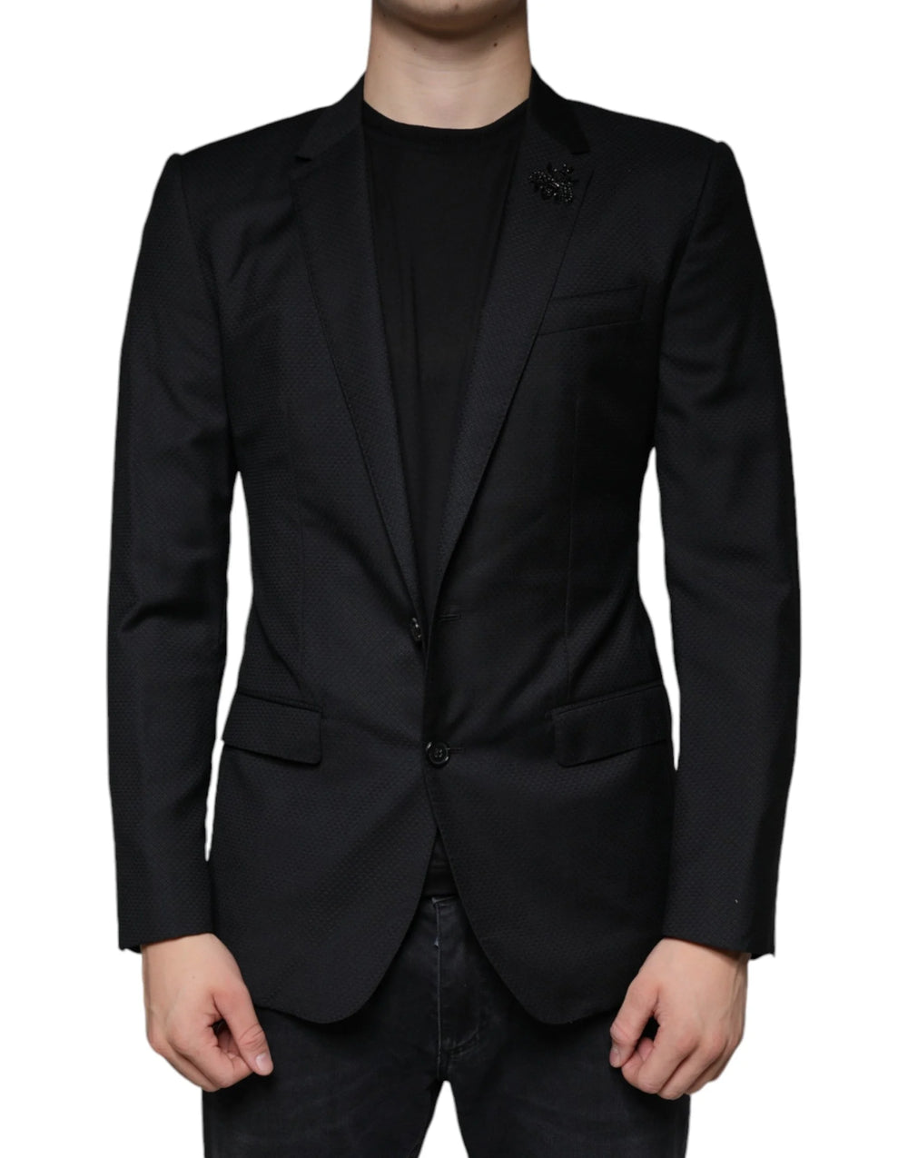 Dolce & Gabbana Black MARTINI Bee Single Breasted Blazer - IT46 | S - Sport Jackets