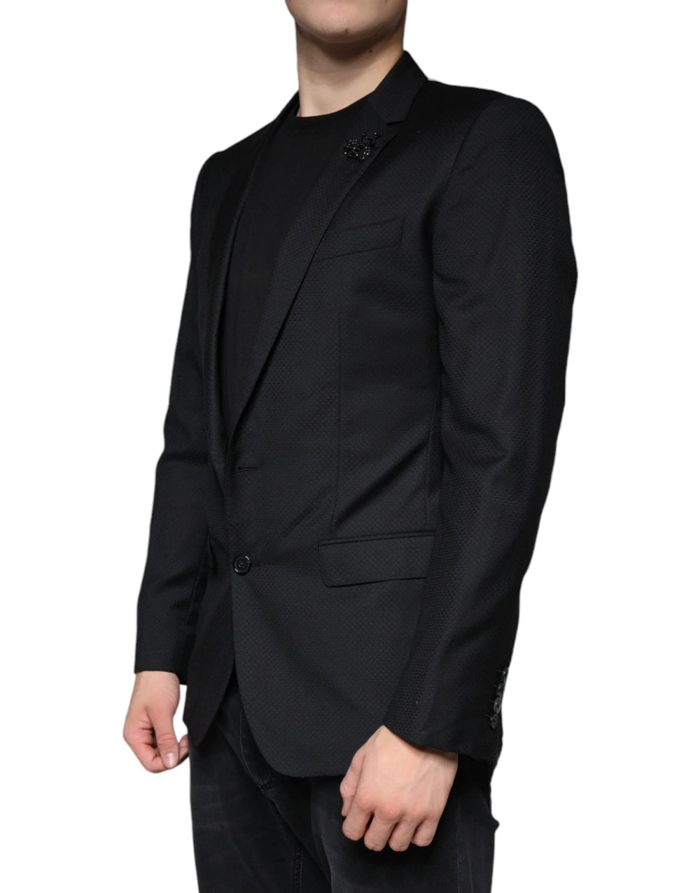 Dolce & Gabbana Black MARTINI Bee Single Breasted Blazer - IT46 | S - Sport Jackets