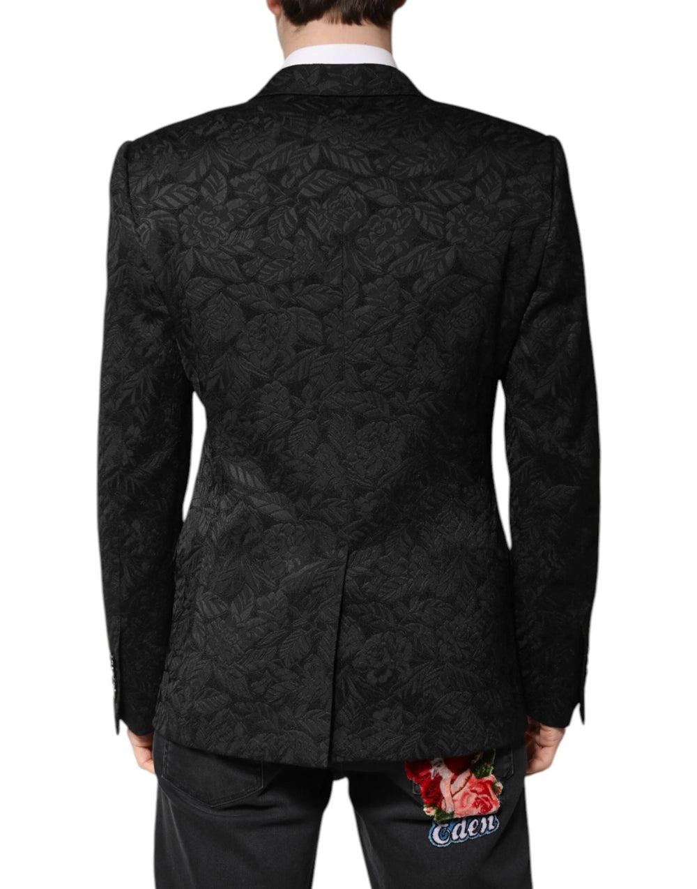 Dolce & Gabbana Black MARTINI Brocade Single Breasted Blazer - IT50 | L - Sport Jackets