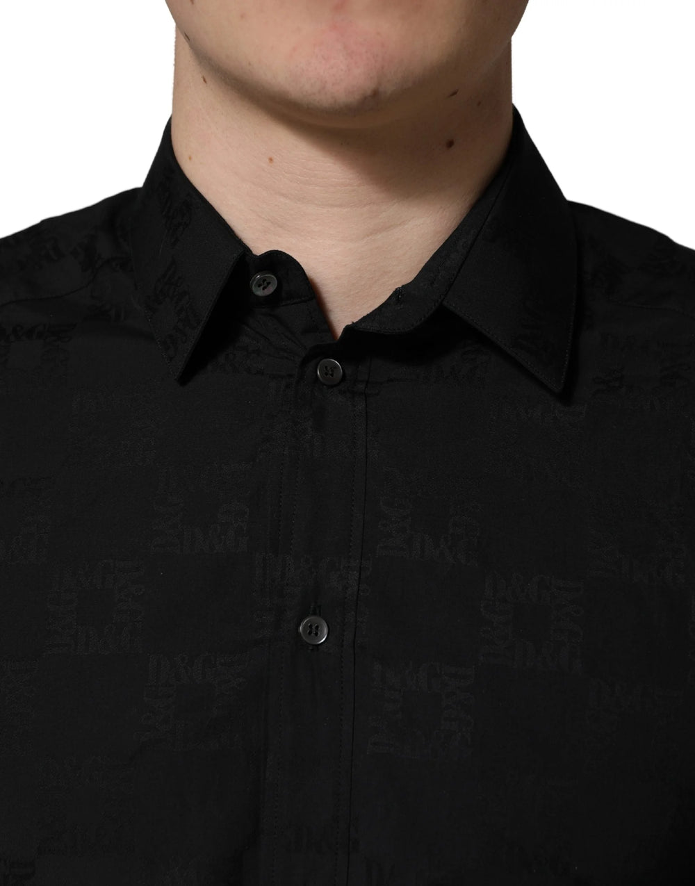 Dolce & Gabbana Black MARTINI Cotton Slim Dress Formal Shirt - IT39 | S